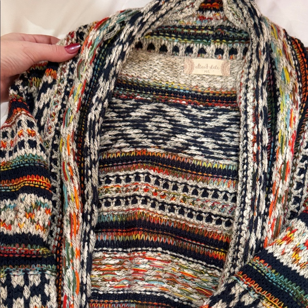 ALTARD STATE: Colorful Knit Cardigan WORN ONCE
